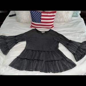 Adorable tunic length baby doll top.